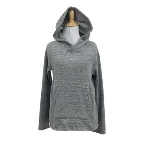 UGG Hoodie Womens XS Gray Charcoal Pilar Heather Raw Hem Pullover Sweatshirt